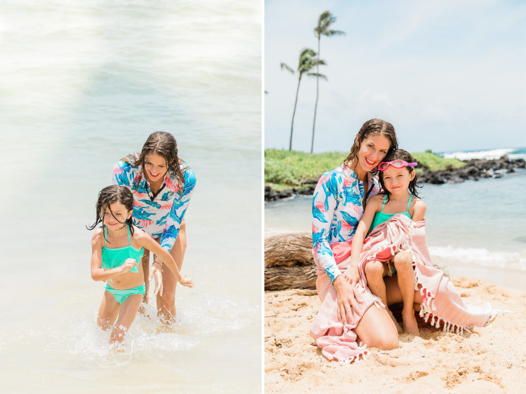 family photos at the beach on Kauai